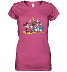 Disney Mickey and Friends Women's V-Neck T-Shirt Women's V-Neck T-Shirt - HorseTee