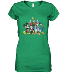 Disney Mickey and Friends Women's V-Neck T-Shirt Women's V-Neck T-Shirt - HorseTee