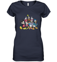 Disney Mickey and Friends Women's V-Neck T-Shirt
