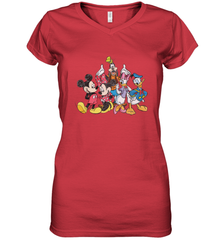 Disney Mickey and Friends Women's V-Neck T-Shirt Women's V-Neck T-Shirt - HorseTee