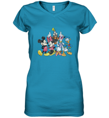 Disney Mickey and Friends Women's V-Neck T-Shirt Women's V-Neck T-Shirt - HorseTee