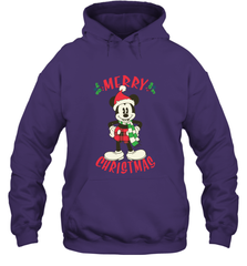 Disney Vintage Mickey Mouse Merry Christmas Hooded Sweatshirt Hooded Sweatshirt - HorseTee