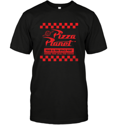 Disney Pixar Toy Story Pizza Planet Checkered Logo Men's T-Shirt