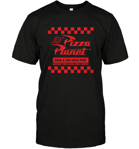 Disney Pixar Toy Story Pizza Planet Checkered Logo Men's T-Shirt