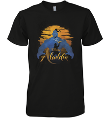 Disney Aladdin Live Action Genie Aladdin Sunset Silhouette Men's Premium T-Shirt Men's Premium T-Shirt - HorseTee