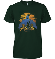 Disney Aladdin Live Action Genie Aladdin Sunset Silhouette Men's Premium T-Shirt Men's Premium T-Shirt - HorseTee