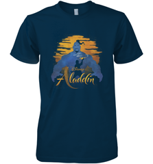 Disney Aladdin Live Action Genie Aladdin Sunset Silhouette Men's Premium T-Shirt Men's Premium T-Shirt - HorseTee