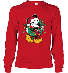 Disney Mickey Mouse Christmas Lights Long Sleeve T-Shirt Long Sleeve T-Shirt - HorseTee