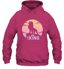Disney Lion King Simba Crown Logo Gradient Sunset Silhouette Hooded Sweatshirt Hooded Sweatshirt - HorseTee