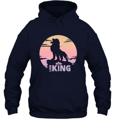 Disney Lion King Simba Crown Logo Gradient Sunset Silhouette Hooded Sweatshirt