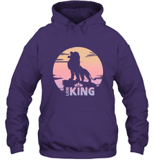 Disney Lion King Simba Crown Logo Gradient Sunset Silhouette Hooded Sweatshirt Hooded Sweatshirt - HorseTee