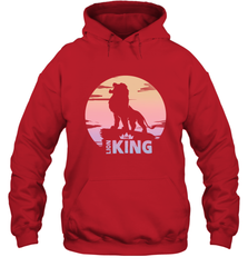 Disney Lion King Simba Crown Logo Gradient Sunset Silhouette Hooded Sweatshirt Hooded Sweatshirt - HorseTee