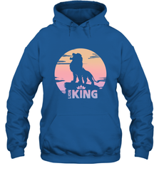 Disney Lion King Simba Crown Logo Gradient Sunset Silhouette Hooded Sweatshirt Hooded Sweatshirt - HorseTee