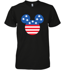 Disney Mickey Mouse Head America Flag Men's Premium T-Shirt Men's Premium T-Shirt - HorseTee