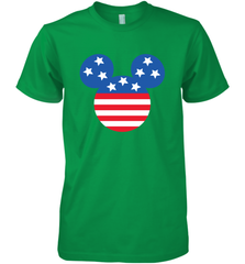 Disney Mickey Mouse Head America Flag Men's Premium T-Shirt Men's Premium T-Shirt - HorseTee