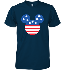 Disney Mickey Mouse Head America Flag Men's Premium T-Shirt Men's Premium T-Shirt - HorseTee