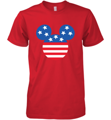 Disney Mickey Mouse Head America Flag Men's Premium T-Shirt Men's Premium T-Shirt - HorseTee