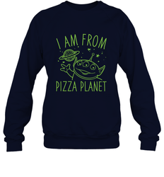 Disney Pixar Toy Story Neon Green Alien Pizza Planet I Am From Pizza Planet Crewneck Sweatshirt