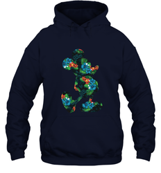 Disney Mickey Mouse Floral Silhouette Hooded Sweatshirt