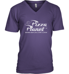 Disney Pixar Toy Story Pizza Planet Distressed Logo Men's V-Neck T-Shirt Men's V-Neck T-Shirt - HorseTee