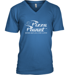 Disney Pixar Toy Story Pizza Planet Distressed Logo Men's V-Neck T-Shirt Men's V-Neck T-Shirt - HorseTee