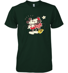 Disney Vintage Mickey Minnie Mouse Kiss  Funny Mickey Mouse Men's Premium T-Shirt Men's Premium T-Shirt - HorseTee