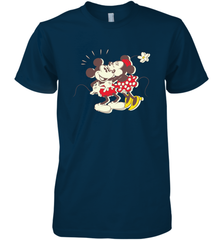Disney Vintage Mickey Minnie Mouse Kiss  Funny Mickey Mouse Men's Premium T-Shirt Men's Premium T-Shirt - HorseTee
