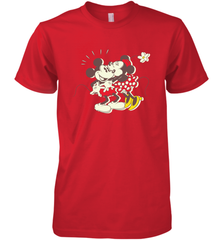 Disney Vintage Mickey Minnie Mouse Kiss  Funny Mickey Mouse Men's Premium T-Shirt Men's Premium T-Shirt - HorseTee