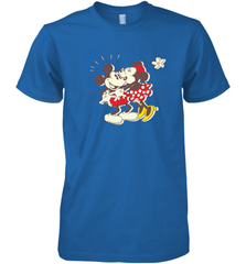 Disney Vintage Mickey Minnie Mouse Kiss  Funny Mickey Mouse Men's Premium T-Shirt Men's Premium T-Shirt - HorseTee