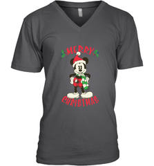 Disney Vintage Mickey Mouse Merry Christmas Men's V-Neck T-Shirt Men's V-Neck T-Shirt - HorseTee