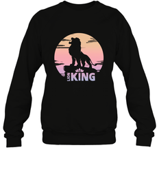 Disney Lion King Simba Crown Logo Gradient Sunset Silhouette Crewneck Sweatshirt