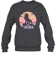 Disney Lion King Simba Crown Logo Gradient Sunset Silhouette Crewneck Sweatshirt Crewneck Sweatshirt - HorseTee