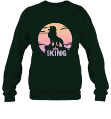 Disney Lion King Simba Crown Logo Gradient Sunset Silhouette Crewneck Sweatshirt Crewneck Sweatshirt - HorseTee