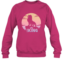 Disney Lion King Simba Crown Logo Gradient Sunset Silhouette Crewneck Sweatshirt Crewneck Sweatshirt - HorseTee