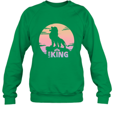 Disney Lion King Simba Crown Logo Gradient Sunset Silhouette Crewneck Sweatshirt Crewneck Sweatshirt - HorseTee