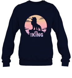Disney Lion King Simba Crown Logo Gradient Sunset Silhouette Crewneck Sweatshirt