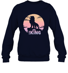 Disney Lion King Simba Crown Logo Gradient Sunset Silhouette Crewneck Sweatshirt Crewneck Sweatshirt - HorseTee