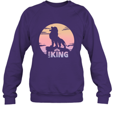 Disney Lion King Simba Crown Logo Gradient Sunset Silhouette Crewneck Sweatshirt Crewneck Sweatshirt - HorseTee