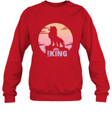 Disney Lion King Simba Crown Logo Gradient Sunset Silhouette Crewneck Sweatshirt Crewneck Sweatshirt - HorseTee
