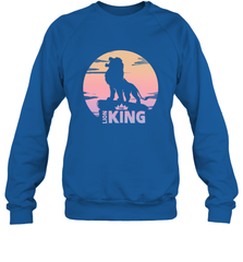 Disney Lion King Simba Crown Logo Gradient Sunset Silhouette Crewneck Sweatshirt Crewneck Sweatshirt - HorseTee