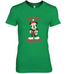 Disney Vintage Mickey Mouse Merry Christmas Women's Premium T-Shirt Women's Premium T-Shirt - HorseTee