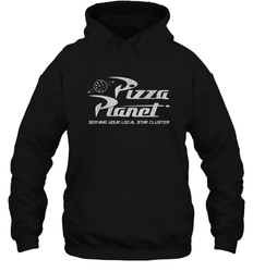 Disney Pixar Toy Story Pizza Planet Distressed Logo Hooded Sweatshirt