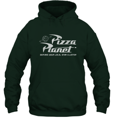 Disney Pixar Toy Story Pizza Planet Distressed Logo Hooded Sweatshirt Hooded Sweatshirt - HorseTee