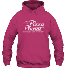Disney Pixar Toy Story Pizza Planet Distressed Logo Hooded Sweatshirt Hooded Sweatshirt - HorseTee