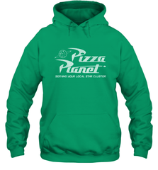 Disney Pixar Toy Story Pizza Planet Distressed Logo Hooded Sweatshirt Hooded Sweatshirt - HorseTee