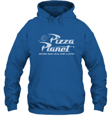 Disney Pixar Toy Story Pizza Planet Distressed Logo Hooded Sweatshirt Hooded Sweatshirt - HorseTee