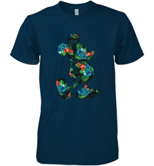 Disney Mickey Mouse Floral Silhouette Men's Premium T-Shirt Men's Premium T-Shirt - HorseTee