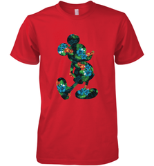 Disney Mickey Mouse Floral Silhouette Men's Premium T-Shirt Men's Premium T-Shirt - HorseTee