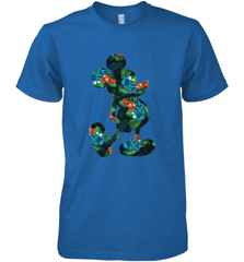 Disney Mickey Mouse Floral Silhouette Men's Premium T-Shirt Men's Premium T-Shirt - HorseTee