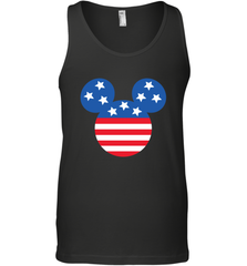 Disney Mickey Mouse Head America Flag Men's Tank Top Men's Tank Top - HorseTee